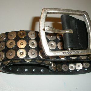 ENERGIE /MISS SIXTY 2004 BROWN Leather Belt Grommet Studded SZ M Women 34 Men's